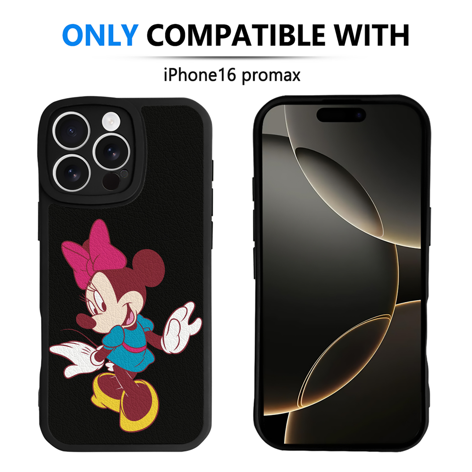 （画像用） ミッキーマウス Mickey Mouse 【iPhone 16シリーズ対応】シリコンスマホケース（レザー調） 材質：シリコン